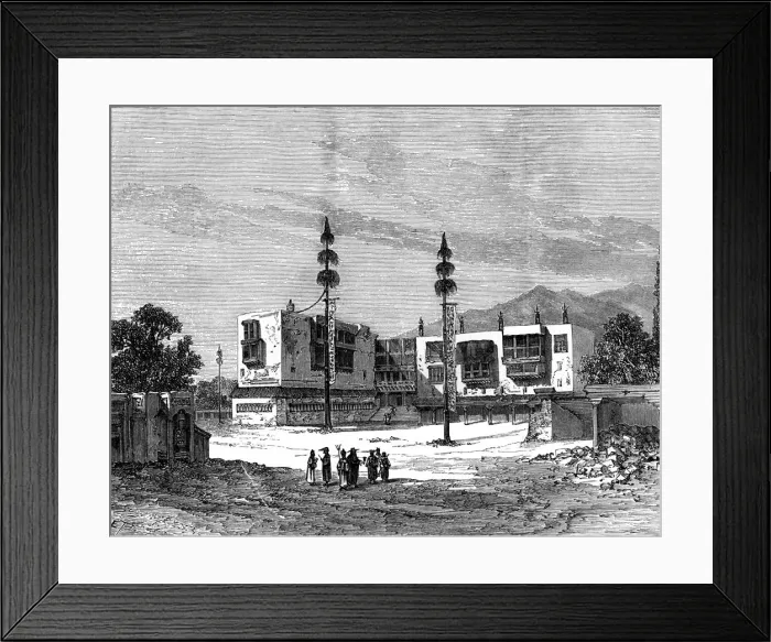 Framed Print : Buddhist temple, Tibet, 19th century. Artist: Therond Framed Print : Buddhist temple, Tibet, 19th century. Artist: Therond