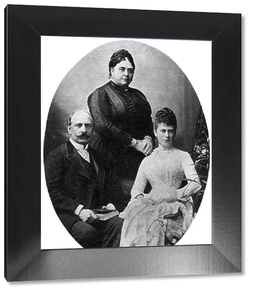 Queen Mary and her parents, the Duke and Duchess of Teck, c1890-1900, (1935)