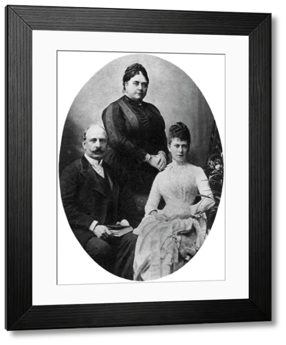 Framed Print : Queen Mary and her parents, the Duke and Duchess of Teck, c1890-1900, (1935) Framed Print : Queen Mary and her parents, the Duke and Duchess of Teck, c1890-1900, (1935)