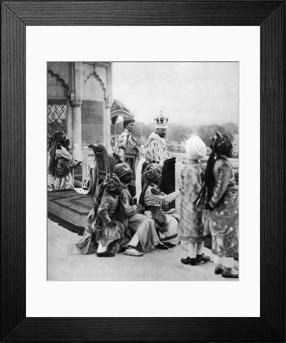 Framed Print : Indias princely pages, George V and Queen May in Delhi, 1911, (1935) Framed Print : Indias princely pages, George V and Queen May in Delhi, 1911, (1935)