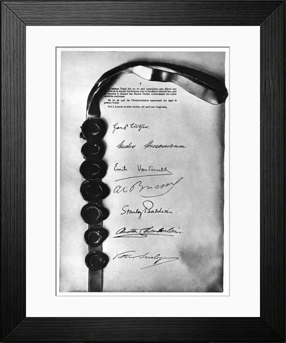 Framed Print : The Locarno Treaty sealed and signed in London, 1st December 1925, (1935) Framed Print : The Locarno Treaty sealed and signed in London, 1st December 1925, (1935)