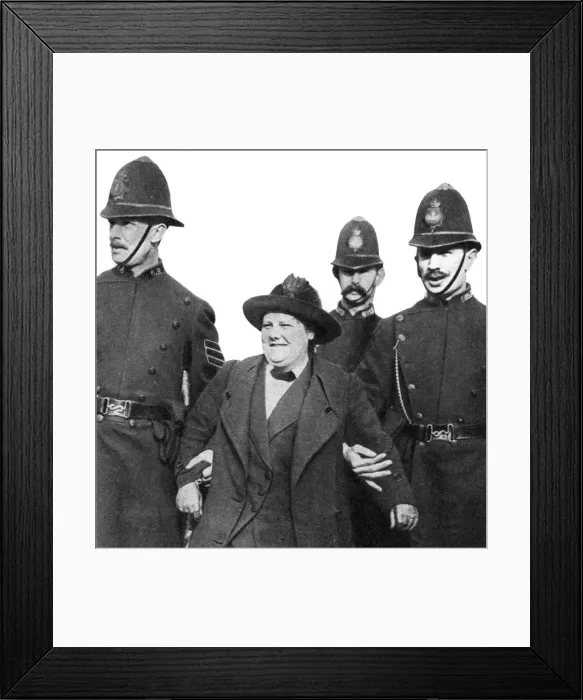 Framed Print : Mrs Flora Drummond, arrested in Hyde Park, London, 1914, (1935) Framed Print : Mrs Flora Drummond, arrested in Hyde Park, London, 1914, (1935)