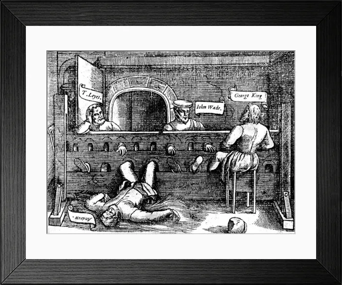 Framed Print : Prisoners in the Lollards Tower, 1550s, (c1920) Framed Print : Prisoners in the Lollards Tower, 1550s, (c1920)