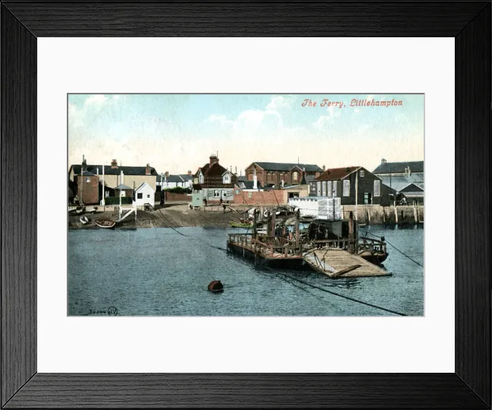 Framed Print : The ferry at Littlehampton, West Sussex, 1907 Framed Print : The ferry at Littlehampton, West Sussex, 1907