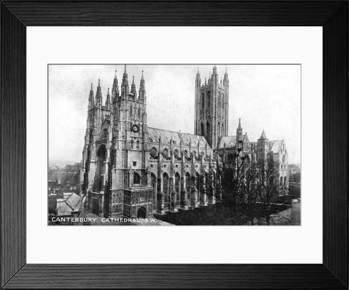 Framed Print : Canterbury cathedral, Canterbury, Kent, early 20th century Framed Print : Canterbury cathedral, Canterbury, Kent, early 20th century