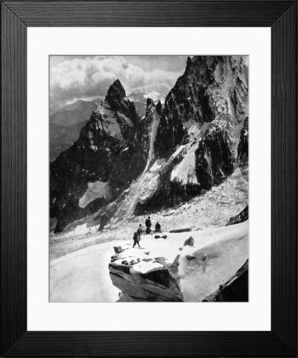 Framed Print : Peteret ridge, Mont Blanc, France, early 20th century Framed Print : Peteret ridge, Mont Blanc, France, early 20th century