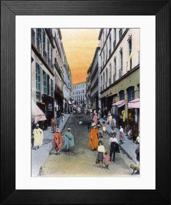 Framed Print : Random Street, Algiers, Algeria, early 20th century Framed Print : Random Street, Algiers, Algeria, early 20th century