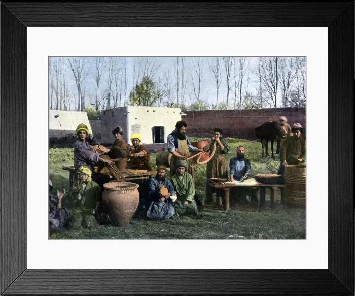 Framed Print : Gut-dressing works, Bukhara, Uzbekistan, c1890 Framed Print : Gut-dressing works, Bukhara, Uzbekistan, c1890
