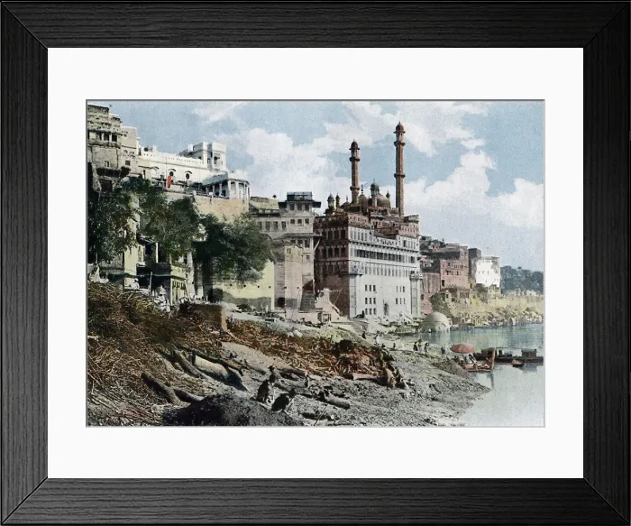 Framed Print : The Aurangzeb Mosque, Varanasi, India, c1890 Framed Print : The Aurangzeb Mosque, Varanasi, India, c1890