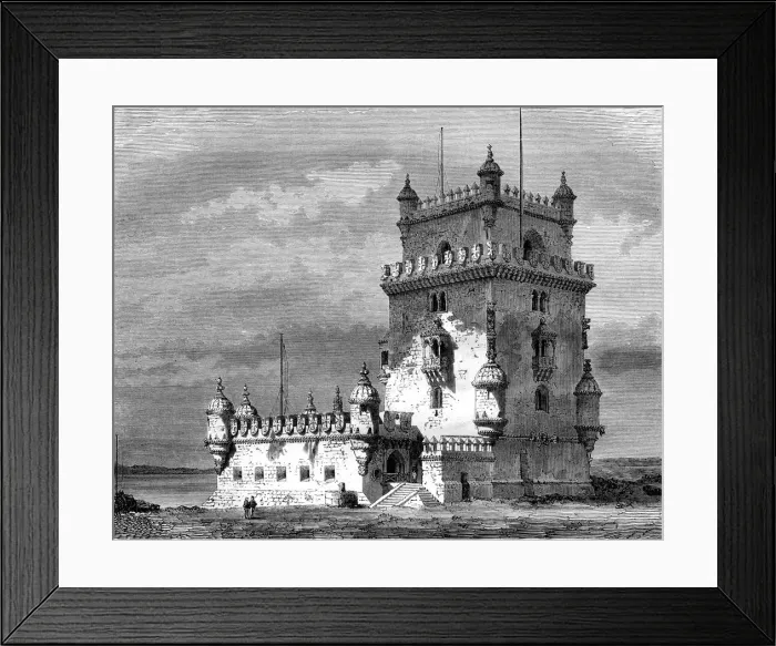 Framed Print : Belem Tower, Lisbon, Portugal, 19th century. Artist: Therond Framed Print : Belem Tower, Lisbon, Portugal, 19th century. Artist: Therond