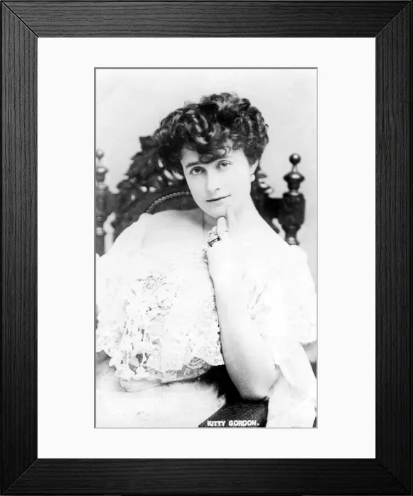 Framed Print : Kitty Gordon (1878-1974), English actress, early 20th century Framed Print : Kitty Gordon (1878-1974), English actress, early 20th century
