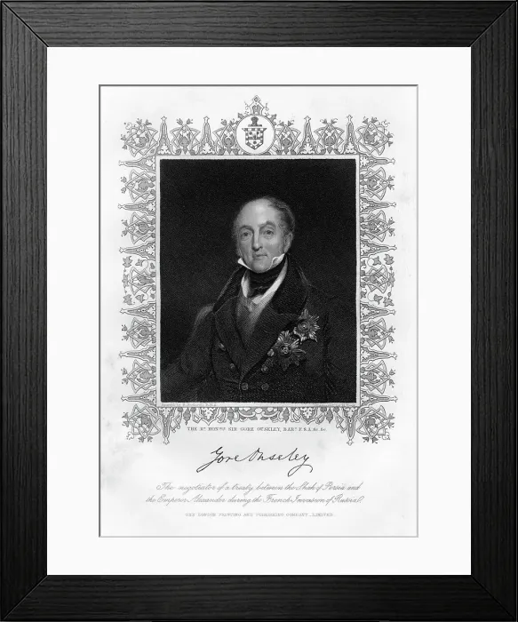 Framed Print : Sir William Gore Ouseley (1797-1866), 19th century. Artist: Henry R Cook Framed Print : Sir William Gore Ouseley (1797-1866), 19th century. Artist: Henry R Cook