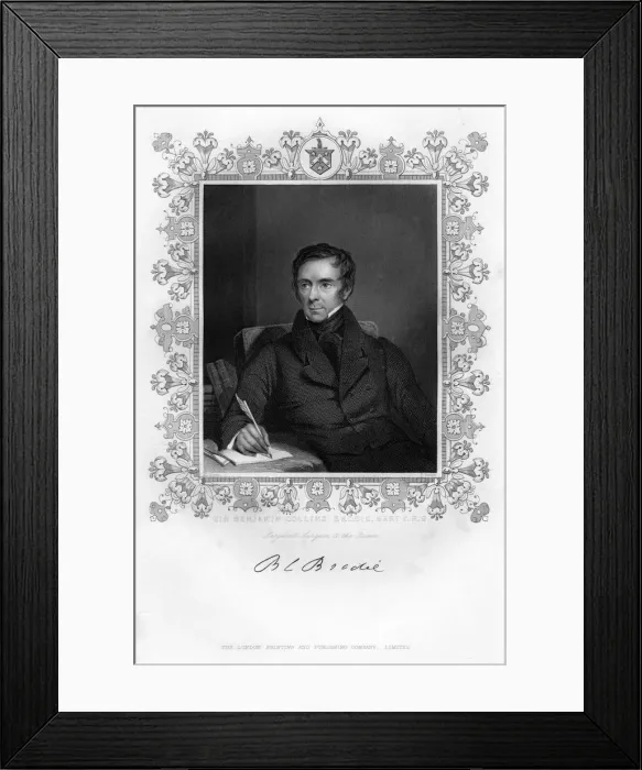 Framed Print : Sir Benjamin Collins Brodie, 19th century. Artist: J Brain Framed Print : Sir Benjamin Collins Brodie, 19th century. Artist: J Brain
