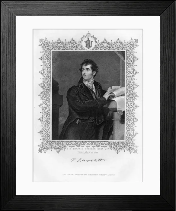 Framed Print : Sir Francis Burdett (1770-1844), English reformist politician, 19th century. Artist: James Morrison Framed Print : Sir Francis Burdett (1770-1844), English reformist politician, 19th century. Artist: James Morrison