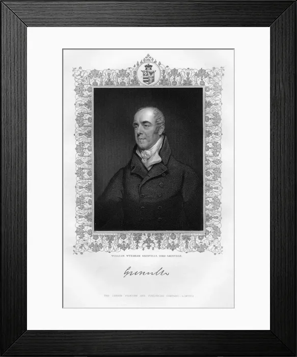Framed Print : William Wyndham Grenville (1759-1834), 1st Baron Grenville, English politician, 19th century. Artist: TA Dean Framed Print : William Wyndham Grenville (1759-1834), 1st Baron Grenville, English politician, 19th century. Artist: TA Dean