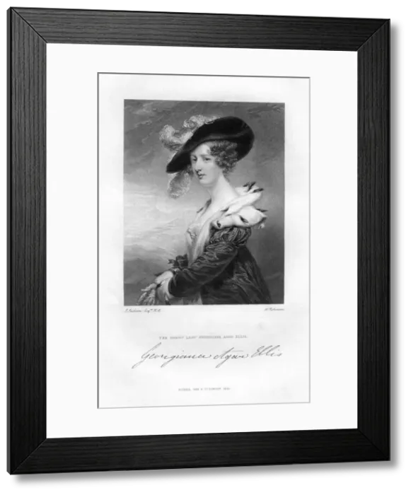Framed Print : Lady Georgina Agar-Ellis, 19th century. Artist: H Robinson Framed Print : Lady Georgina Agar-Ellis, 19th century. Artist: H Robinson