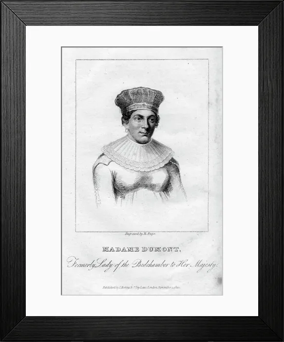 Framed Print : Madame Dumont, 19th century. Artist: R Page Framed Print : Madame Dumont, 19th century. Artist: R Page