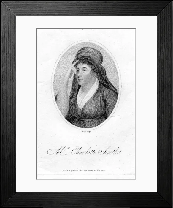 Framed Print : Charlotte Turner Smith (1749-1806), English poet and novelist, 19th century. Artist: Ridley Framed Print : Charlotte Turner Smith (1749-1806), English poet and novelist, 19th century. Artist: Ridley