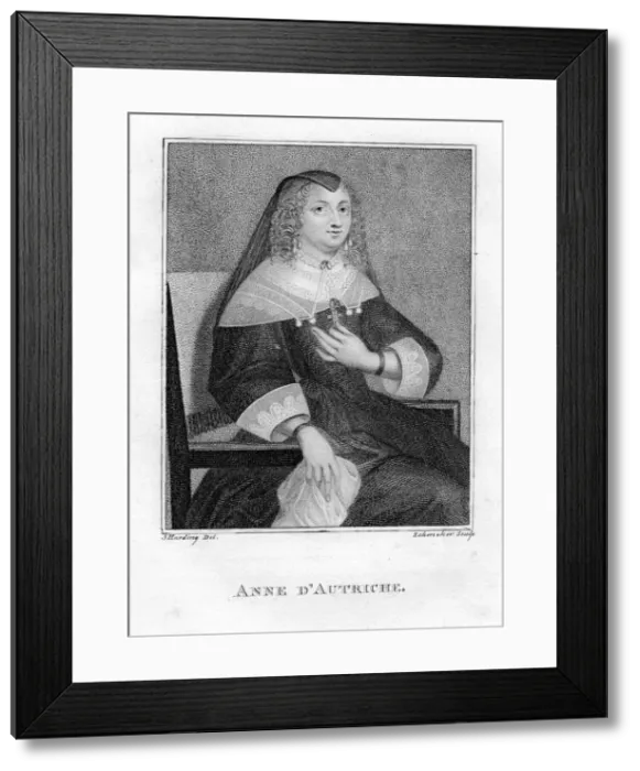 Framed Print : Anne of Austria (1601-1666), 19th century. Artist: Scheneker Framed Print : Anne of Austria (1601-1666), 19th century. Artist: Scheneker
