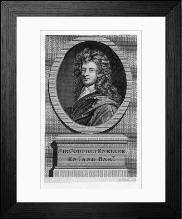 Framed Print : Sir Godfrey Kneller (1646-1723), portrait painter, 19th century Framed Print : Sir Godfrey Kneller (1646-1723), portrait painter, 19th century