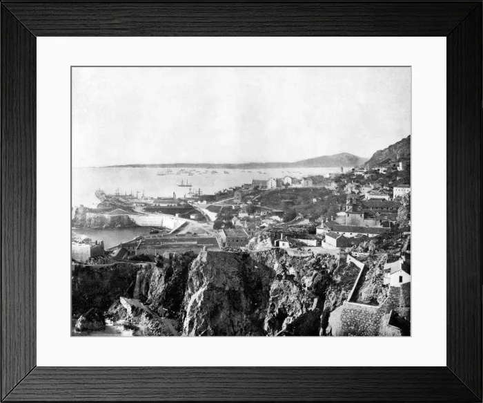 Framed Print : Gibraltar, 1893. Artist: John L Stoddard Framed Print : Gibraltar, 1893. Artist: John L Stoddard