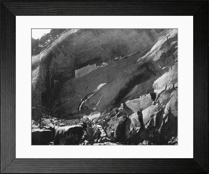 Framed Print : Cliff Dwellings, Mancos Canyon, Arizona, USA, 1893. Artist: John L Stoddard