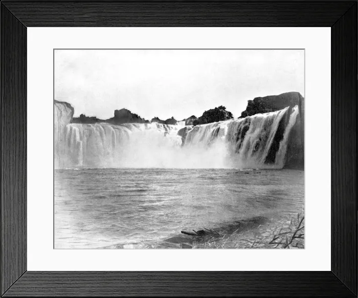 Framed Print : Shoshone Falls, Idaho, USA, 1893. Artist: John L Stoddard Framed Print : Shoshone Falls, Idaho, USA, 1893. Artist: John L Stoddard
