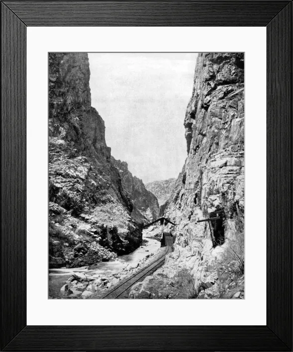 Framed Print : Royal Gorge, Colorado, USA, 1893. Artist: John L Stoddard Framed Print : Royal Gorge, Colorado, USA, 1893. Artist: John L Stoddard