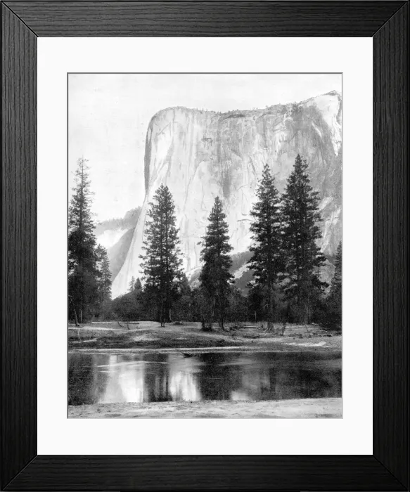 Framed Print : El Capitan, Yosemite Valley, California, USA, 1893. Artist: John L Stoddard Framed Print : El Capitan, Yosemite Valley, California, USA, 1893. Artist: John L Stoddard