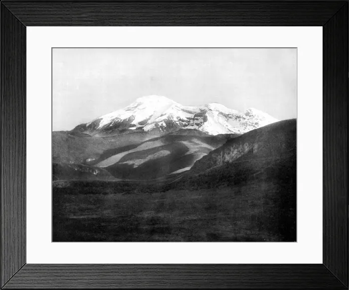 Framed Print : Mount Chimborazo, Ecuador, 1893. Artist: John L Stoddard Framed Print : Mount Chimborazo, Ecuador, 1893. Artist: John L Stoddard