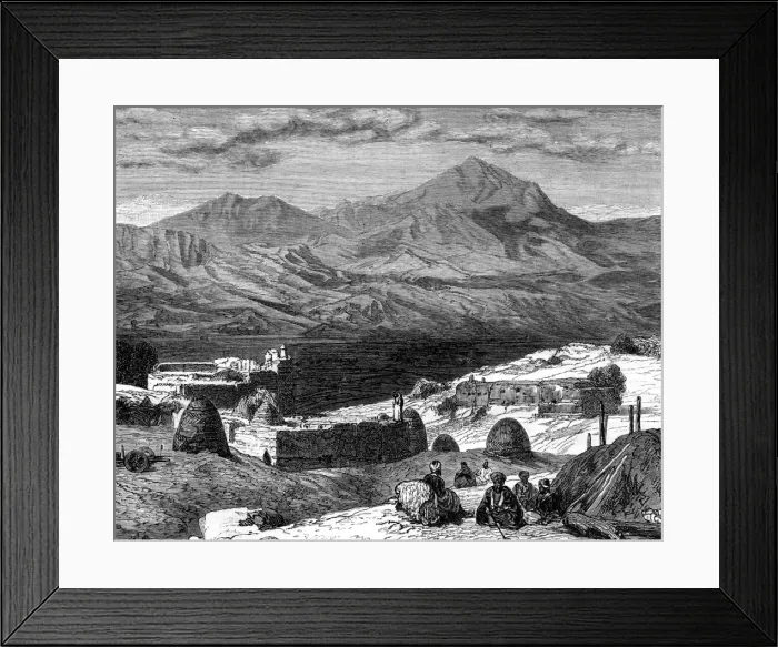 Framed Print : The village of Gharzen and the Mountains of Kurdistan, 19th century Framed Print : The village of Gharzen and the Mountains of Kurdistan, 19th century