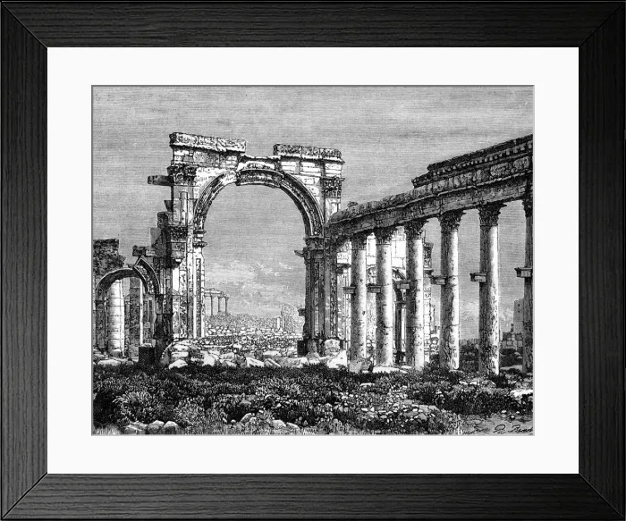 Framed Print : The ruins of Palmyra, Syria, 19th century. Artist: Benoist Framed Print : The ruins of Palmyra, Syria, 19th century. Artist: Benoist