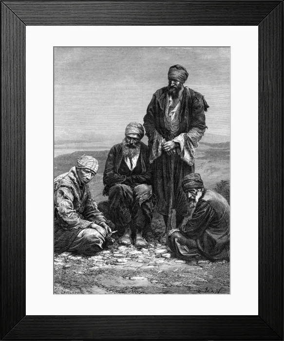 Framed Print : Jews of Babylon, 19th century. Artist: Neuville Framed Print : Jews of Babylon, 19th century. Artist: Neuville
