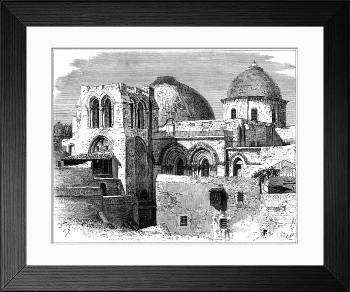 Framed Print : Church of the Holy Sepulchre, Jerusalem, 19th century. Artist: C Maurand Framed Print : Church of the Holy Sepulchre, Jerusalem, 19th century. Artist: C Maurand