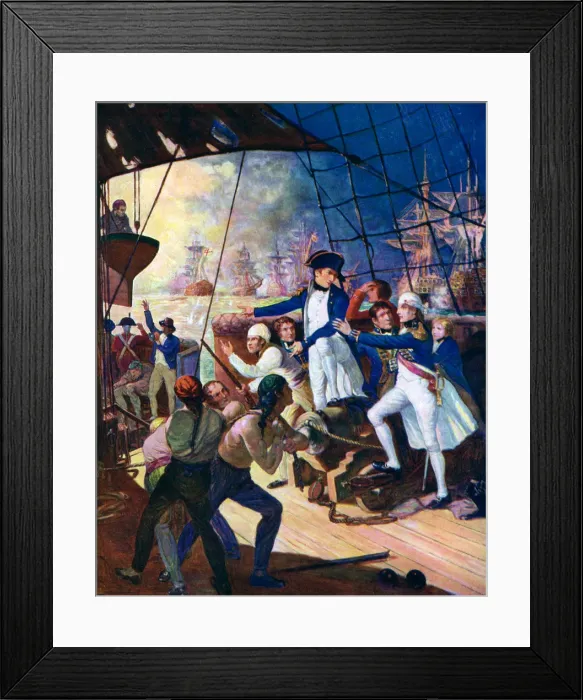 Framed Print : Nelson at the Battle of the Nile, 1798, (c1920) Framed Print : Nelson at the Battle of the Nile, 1798, (c1920)