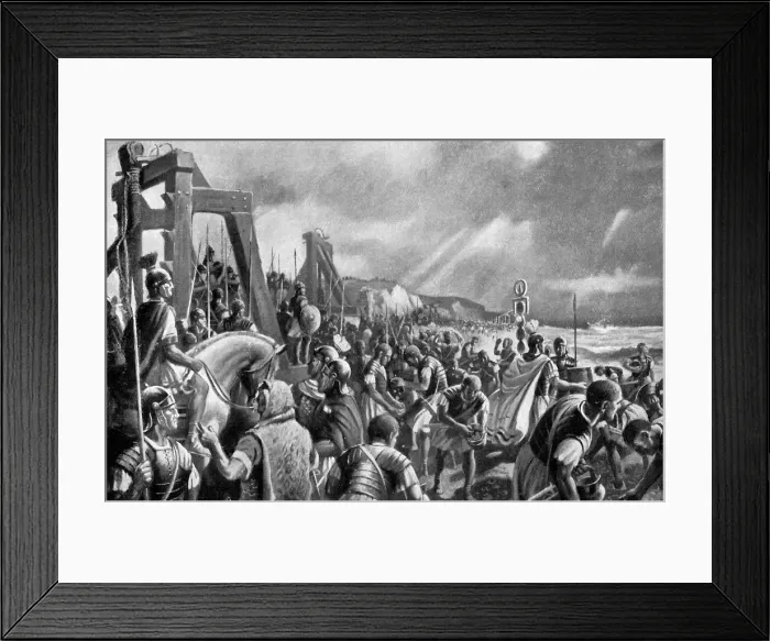 Framed Print : The Emperor Caligula on the shore of Boulogne, 40 AD, (c1920). Artist: A MacKinlay Framed Print : The Emperor Caligula on the shore of Boulogne, 40 AD, (c1920). Artist: A MacKinlay