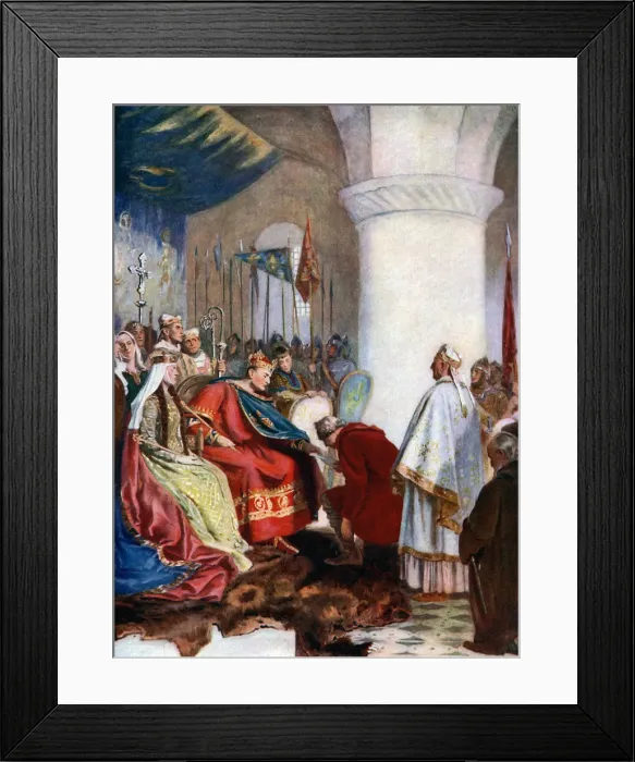 Framed Print : William I granting a charter to the City of London, 1075, (c1920). Artist: John Seymour Lucas Framed Print : William I granting a charter to the City of London, 1075, (c1920). Artist: John Seymour Lucas