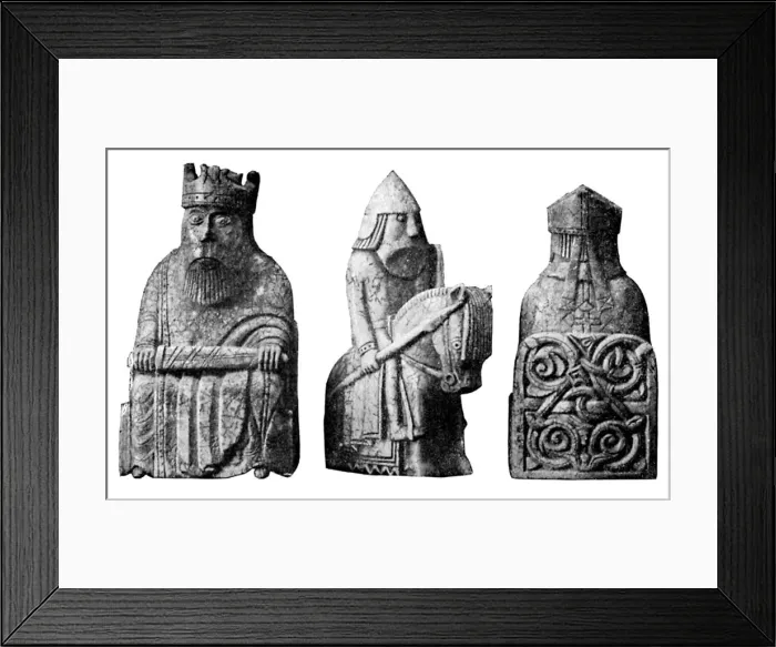 Framed Print : The Lewis Chessmen, (Norwegian?), c1150-c1200, (c1920) Framed Print : The Lewis Chessmen, (Norwegian?), c1150-c1200, (c1920)