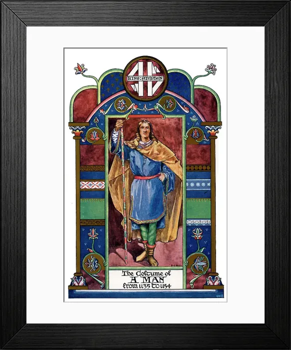 Framed Print : Male costume, 1135-1154, (1904) Framed Print : Male costume, 1135-1154, (1904)