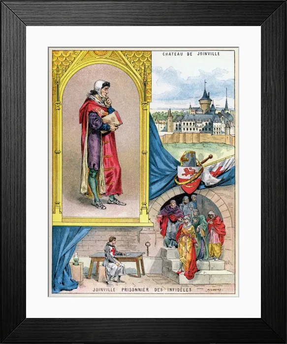 Framed Print : Jean de Joinville, chronicler of medieval France, 1898. Artist: Gilbert Framed Print : Jean de Joinville, chronicler of medieval France, 1898. Artist: Gilbert
