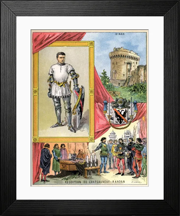 Framed Print : Bertrand du Guesclin, Breton knight, 1898. Artist: Gilbert Framed Print : Bertrand du Guesclin, Breton knight, 1898. Artist: Gilbert