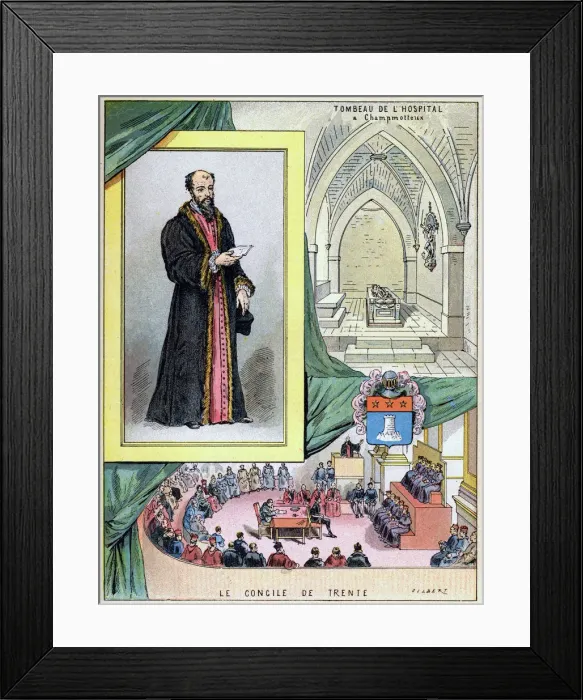 Framed Print : Michel de L Hospital, 1898. Artist: Gilbert Framed Print : Michel de L Hospital, 1898. Artist: Gilbert