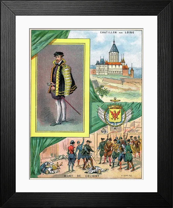 Framed Print : Gaspard de Coligny, Admiral of France, 1898. Artist: Gilbert Framed Print : Gaspard de Coligny, Admiral of France, 1898. Artist: Gilbert