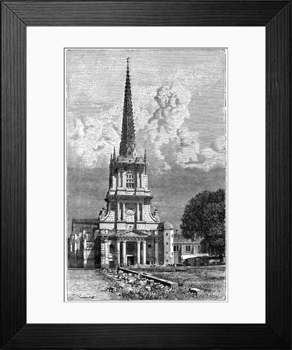 Framed Print : Lucon cathedral, 1898. Artist: Barbant Framed Print : Lucon cathedral, 1898. Artist: Barbant