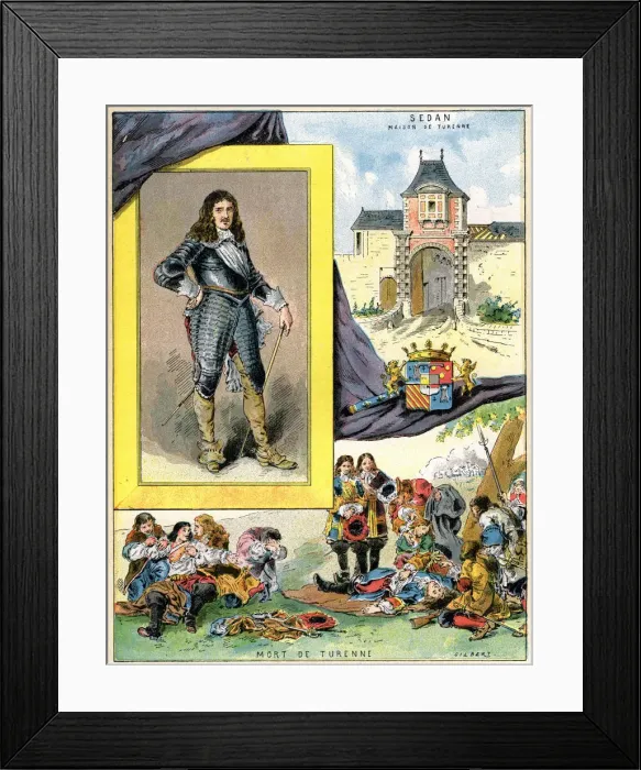 Framed Print : Turenne, Henri de La Tour d?Auvergne, marshal of France, 1898. Artist: Gilbert Framed Print : Turenne, Henri de La Tour d?Auvergne, marshal of France, 1898. Artist: Gilbert