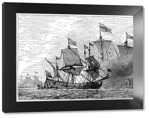 A French brulot (fire ship), 18th century, (1898)