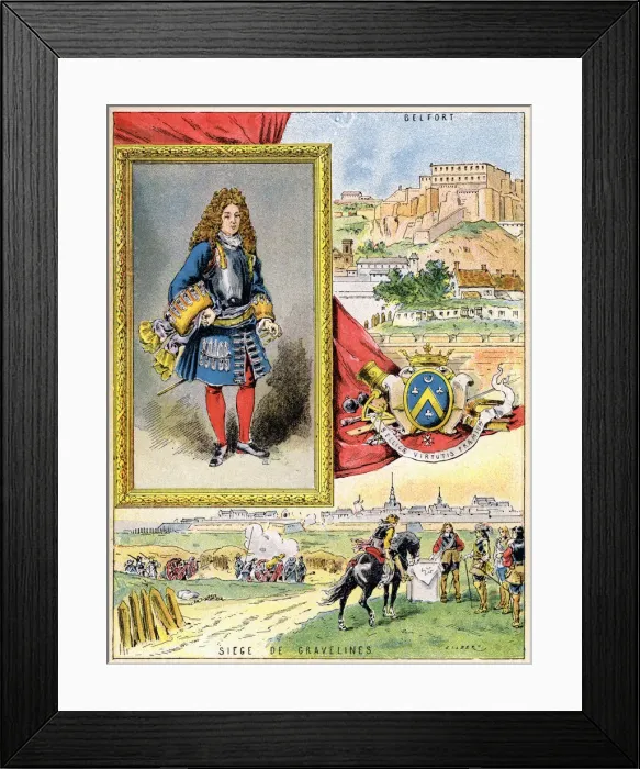 Framed Print : Sebastien le Prestre de Vauban, French military engineer, 1898. Artist: Gilbert Framed Print : Sebastien le Prestre de Vauban, French military engineer, 1898. Artist: Gilbert