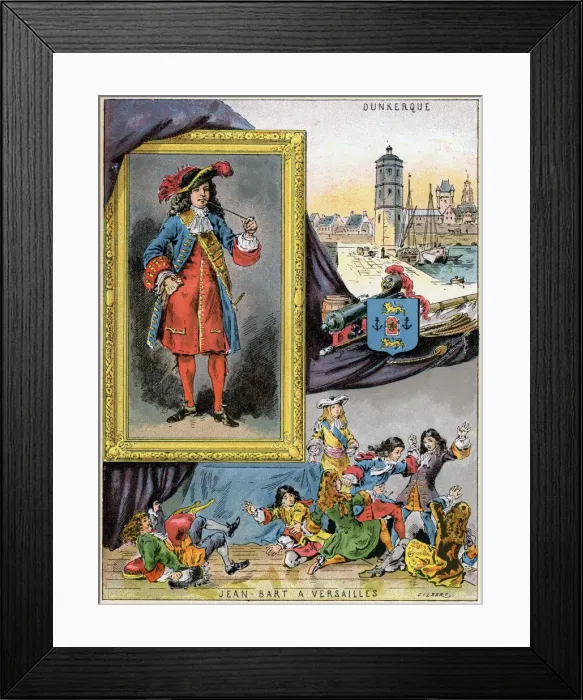 Framed Print : Jean Bart, French naval commander and privateer, 1898. Artist: Gilbert Framed Print : Jean Bart, French naval commander and privateer, 1898. Artist: Gilbert