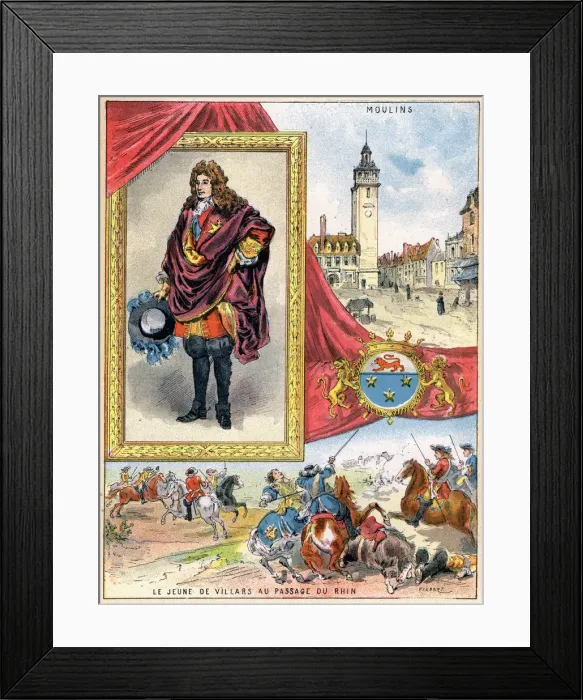 Framed Print : Claude Louis Hector de Villars, French military commander, 1898. Artist: Gilbert Framed Print : Claude Louis Hector de Villars, French military commander, 1898. Artist: Gilbert