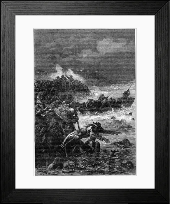 Framed Print : Battle of Quiberon, 1898. Artist: Barbant Framed Print : Battle of Quiberon, 1898. Artist: Barbant